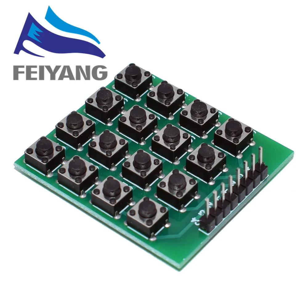 

1PCS 8pin 4*4 4x4 Matrix 16 Keypad Keyboard Breadboard Module 16 Button Mcu for arduino Diy Starter Kit