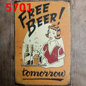 Free Beer Tomorrow Plaque Metal Vintage Wall Pub Kitchen Restaurant Home Art Man Cave Decor Cuadros A-5701
Free Beer Tomorrow Plaque Metal Vintage Wall Pub Kitchen Restaurant Home Art Man Cave Decor Cuadros A-5701