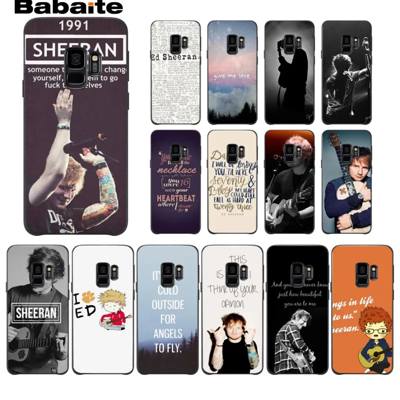 Pop Singer Star Ed Sheeran Black TPU Soft silicone Phone Cover For Samsung Galaxy s9 s8plus note 8 note9 s7 s6edge funda Babaite
Pop Singer Star Ed Sheeran Black TPU Soft silicone Phone Cover For Samsung Galaxy s9 s8plus note 8 note9 s7 s6edge funda Babaite