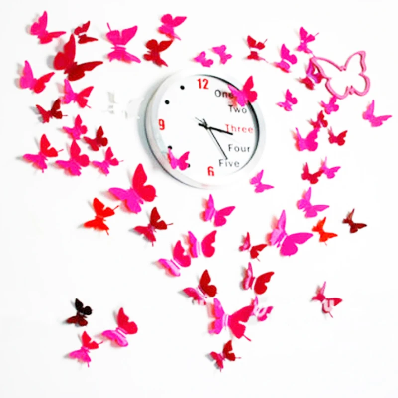 3D Butterflies Wall Stickers Home Decoration PVC Clock Wall Sticker For Kids Room Decor Girl Flower Wall Decal Kitchen Fridge
3D Butterflies Wall Stickers Home Decoration PVC Clock Wall Sticker For Kids Room Decor Girl Flower Wall Decal Kitchen Fridge