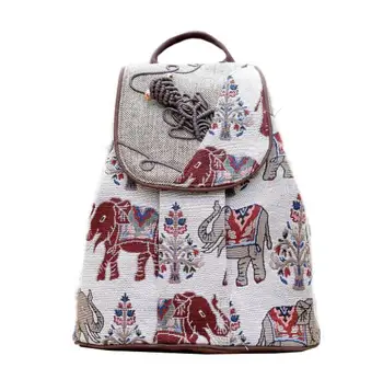 Ethnic style rucksack elephant print colorful canvas woman unique nice drawstring cotton backpack
Ethnic style rucksack elephant print colorful canvas woman unique nice drawstring cotton backpack