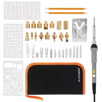 Adjustable Temperature Electric Soldering Iron Wood Burning Carving Embossing Pyrography Pen Tips Tool Kit US Plug
Adjustable Temperature Electric Soldering Iron Wood Burning Carving Embossing Pyrography Pen Tips Tool Kit US Plug
