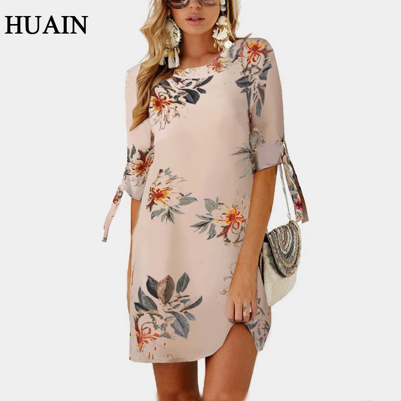 Office Dress Women Elegant Print Chiffon Summer Dress Ladies 2019 New European And American O-Neck Three Quarter Female Clothing
Office Dress Women Elegant Print Chiffon Summer Dress Ladies 2019 New European And American O-Neck Three Quarter Female Clothing
