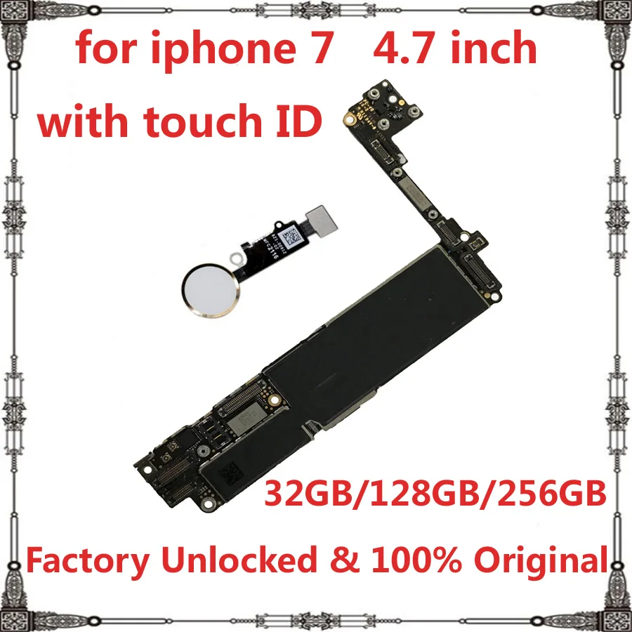 100% Original for iphone 7 Mainboard 32GB 128GB 256GB unlocked Motherboard with / NO touch ID High quality IOS logic board
100% Original for iphone 7 Mainboard 32GB 128GB 256GB unlocked Motherboard with / NO touch ID High quality IOS logic board