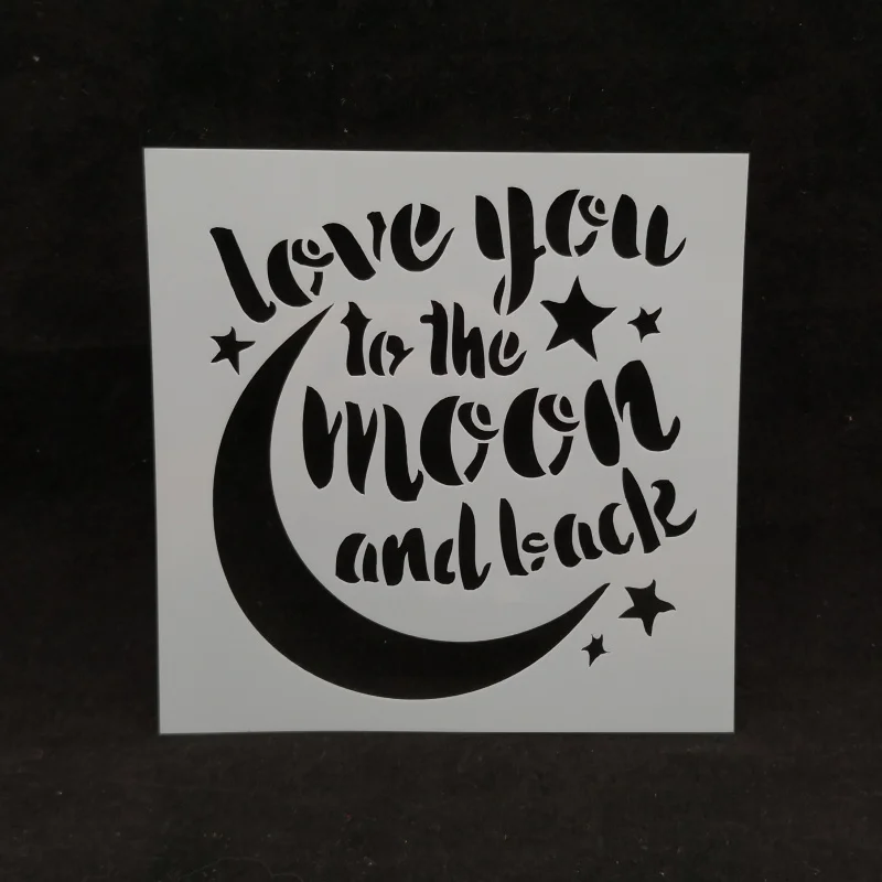 15*15 трафареты «Love you moon» для «сделай сам», Скрапбукинг/фотоальбом, декоративное тиснение, трафарет для рисования, домашний декор
15*15 трафареты «Love you moon» для «сделай сам», Скрапбукинг/фотоальбом, декоративное тиснение, трафарет для рисования, домашний декор