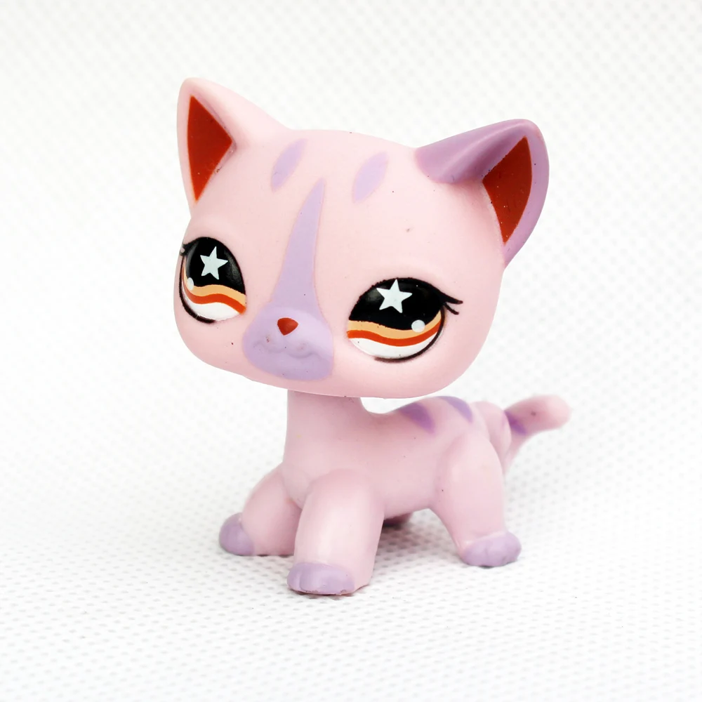 rare Animal standing littlest pink purple cat model with white orange star eyes cute Christmas gift for child
rare Animal standing littlest pink purple cat model with white orange star eyes cute Christmas gift for child