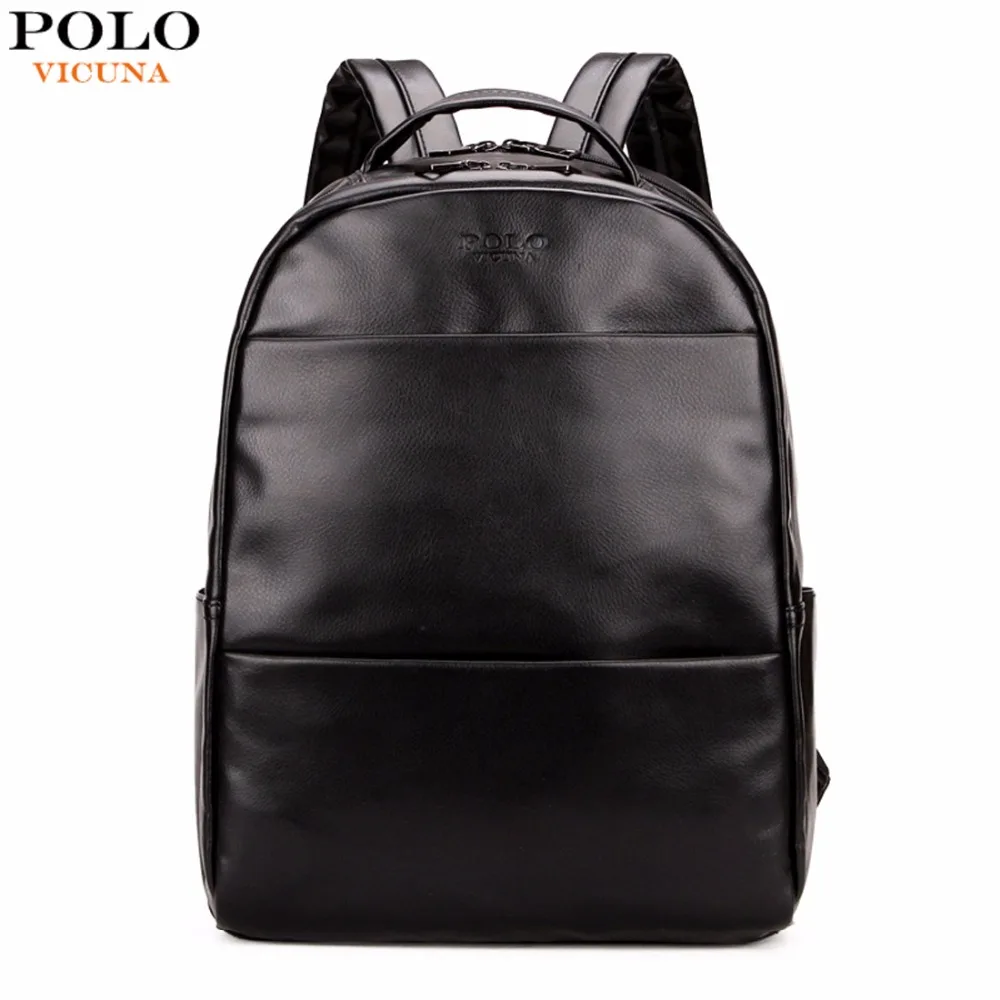 VICUNA POLO Fashion Preppy Style Unisex School Backpack For Teenage Solid Black Men Leather Backpack Travel Backpack Bag Men Bag
VICUNA POLO Fashion Preppy Style Unisex School Backpack For Teenage Solid Black Men Leather Backpack Travel Backpack Bag Men Bag