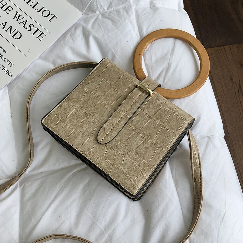 Stone Pattern PU Leather Crossbody Bags For Women 2019 New Ladies Purses and Handbags With Wood Round Handle Small Shoulder Bag
Stone Pattern PU Leather Crossbody Bags For Women 2019 New Ladies Purses and Handbags With Wood Round Handle Small Shoulder Bag