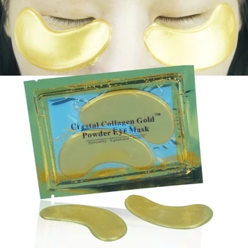 fulljion Natural Crystal Collagen Gold Powder Eye Mask Anti-Aging Face Dark Circles