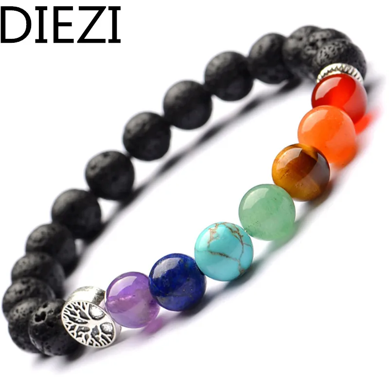 DIEZI Men Women Female Jewelry 7 Chakra tree of life Charm Strand Bracelet Male Gift Natural Stones Beads Bracelets & Bangles
DIEZI Men Women Female Jewelry 7 Chakra tree of life Charm Strand Bracelet Male Gift Natural Stones Beads Bracelets & Bangles