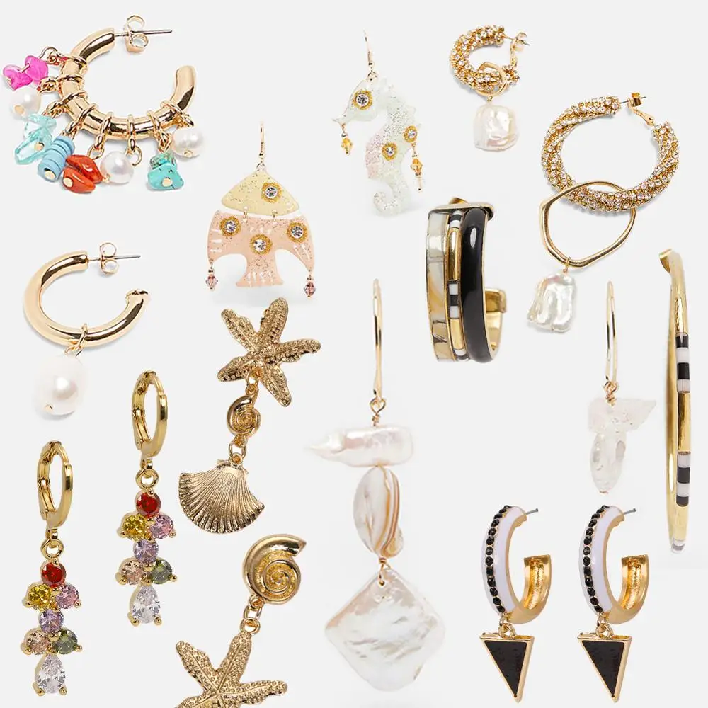Vedawas ZA Irregular Earrings for Women Pearls Statement Drop Dangle Earrings Female Party Vacation Gifts Oorbellen xg3075
Vedawas ZA Irregular Earrings for Women Pearls Statement Drop Dangle Earrings Female Party Vacation Gifts Oorbellen xg3075