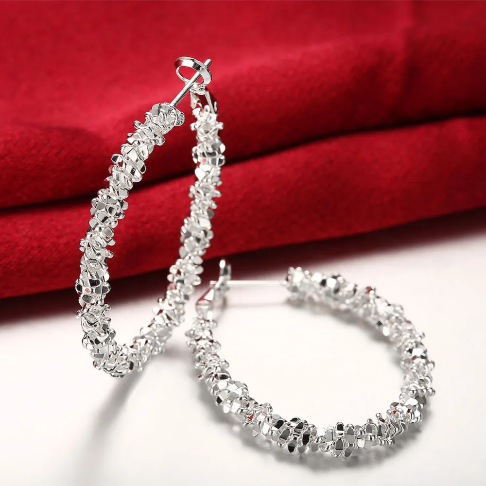 Silver Earrings for Women Fashion Jewelry Round Hoop Earring Big Wedding Party Accessories Female Brinco Earing Gifts Bijoux
Silver Earrings for Women Fashion Jewelry Round Hoop Earring Big Wedding Party Accessories Female Brinco Earing Gifts Bijoux