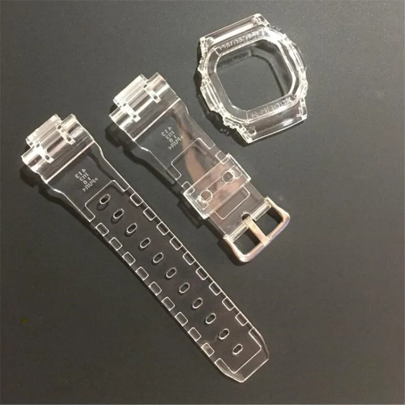 New Stock Silicone Rubber Watchband Transparent Case and Band For G Shock DW-5600 GWX-5600 GW-5000 Soft&Waterproof Free tools
New Stock Silicone Rubber Watchband Transparent Case and Band For G Shock DW-5600 GWX-5600 GW-5000 Soft&Waterproof Free tools