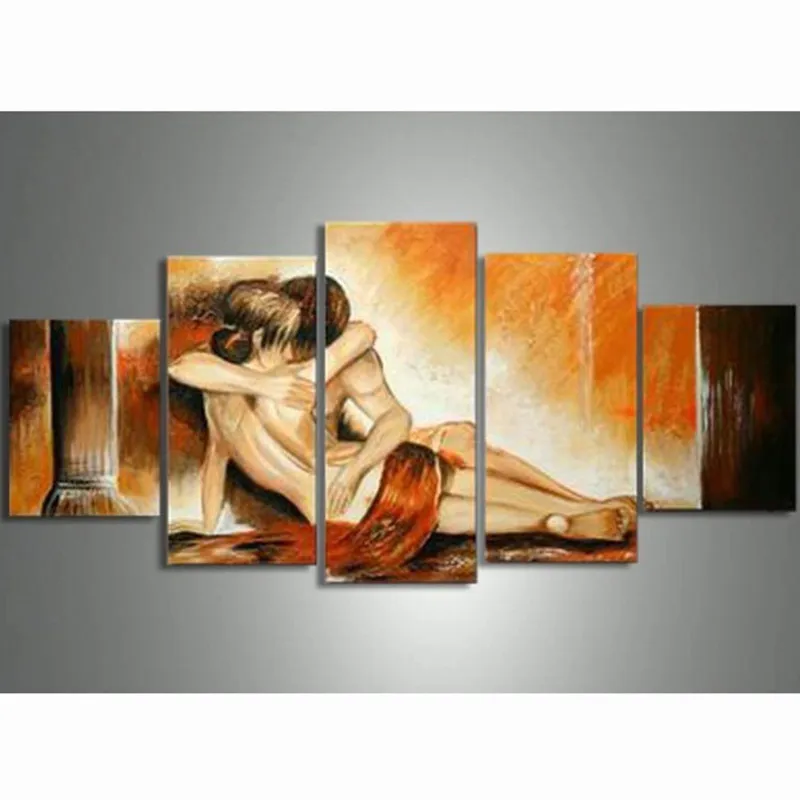 Hand-painted Modern Abstract Nude Oil Painting Large 5 Piece Picture Wall Art Sexy Naked Lovers Canvas Paintings Artwork Sets
Hand-painted Modern Abstract Nude Oil Painting Large 5 Piece Picture Wall Art Sexy Naked Lovers Canvas Paintings Artwork Sets