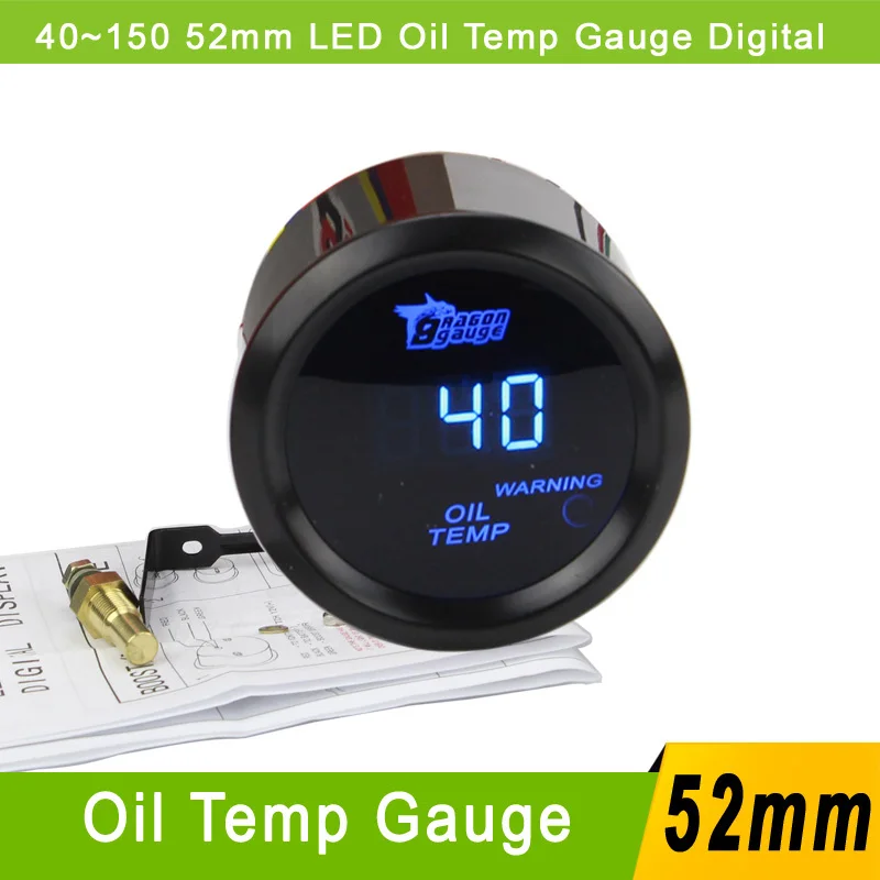 DRAGON GAUGE 52mm Oil Temp Gauge Blue LED 40~150 Centigrade Temperature Car Meter Black Shell 12V Digital Display mroil
DRAGON GAUGE 52mm Oil Temp Gauge Blue LED 40~150 Centigrade Temperature Car Meter Black Shell 12V Digital Display mroil