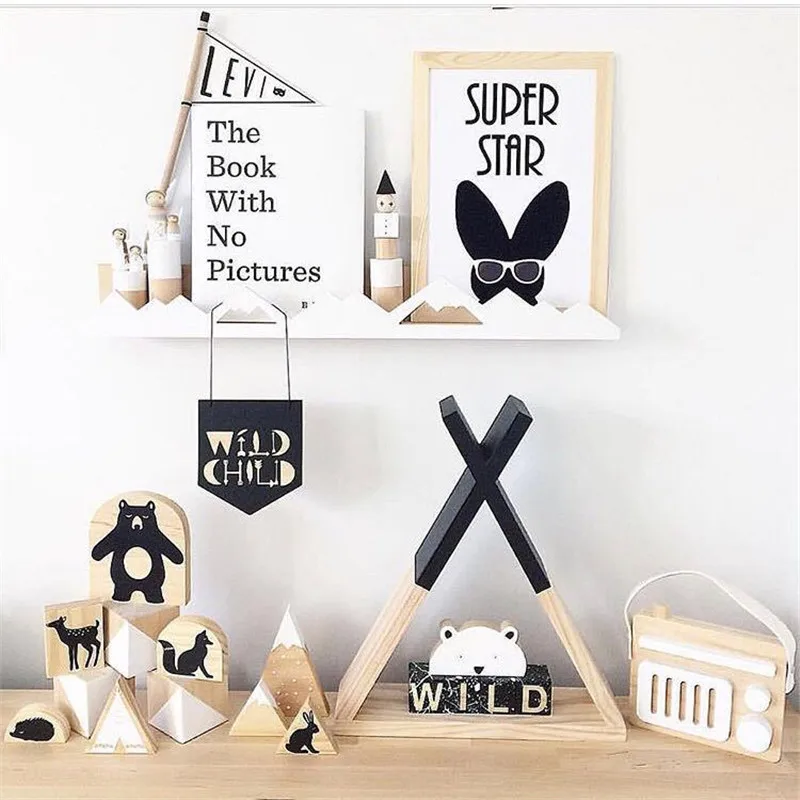 INS Nordic Style Creative wooden Tent shape Clapboard shelf Children room wall ornament decoration Photography props
INS Nordic Style Creative wooden Tent shape Clapboard shelf Children room wall ornament decoration Photography props