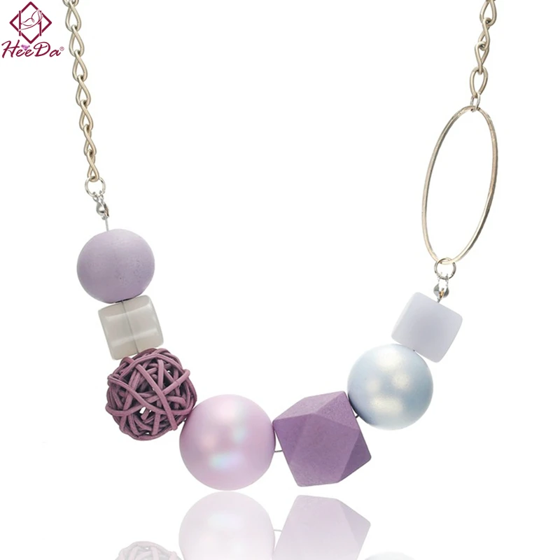Bohemia Candy Colors Wood Beads Pendant Necklace Women Summer Graceful Purple Sweater Chain Geometric Simple Strand Jewelry 2019 
Bohemia Candy Colors Wood Beads Pendant Necklace Women Summer Graceful Purple Sweater Chain Geometric Simple Strand Jewelry 2019