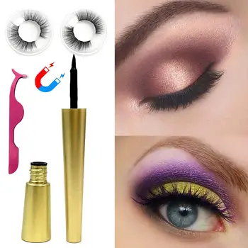 Waterproof 6D Magnetic Liquid Eyeliner 1 Pair Magnet False Eyelashes With Tweezers Long Lasting Eye Liner Eyelashes Extension
Waterproof 6D Magnetic Liquid Eyeliner 1 Pair Magnet False Eyelashes With Tweezers Long Lasting Eye Liner Eyelashes Extension