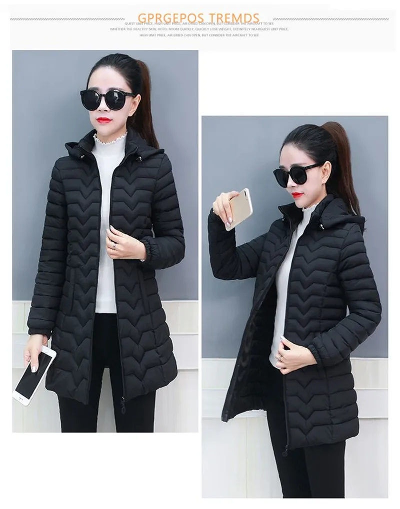 New light Thin Down cotton Jacket Women Autumn Winter loose Warm Cotton Jackets Plus size Womens Casual Hooded Parkas 6XL F748