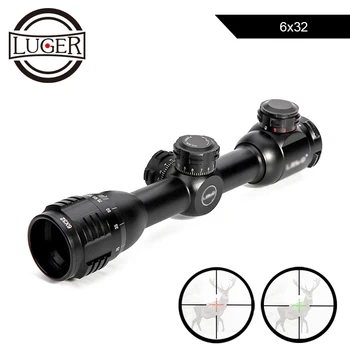 LUGER 6x32 Hunting Optical Sight Riflescope Mil-Dot Glass Etched Reticle Compact Lock Tactical Optical Sight Rifle For Air Gun
LUGER 6x32 Hunting Optical Sight Riflescope Mil-Dot Glass Etched Reticle Compact Lock Tactical Optical Sight Rifle For Air Gun