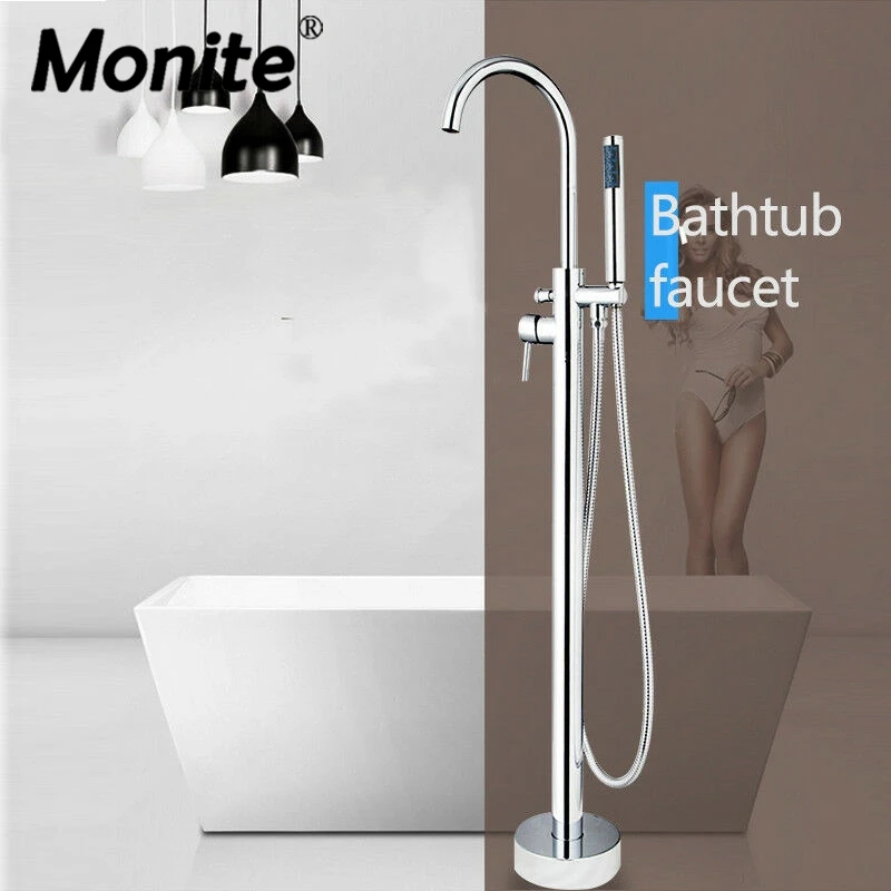 Monite Free Standing Black Bathtub Bathroom Faucet Chrome Polish Bath Floor Mount Bathtub Mixer Nickel Brush Shower Faucet
Monite Free Standing Black Bathtub Bathroom Faucet Chrome Polish Bath Floor Mount Bathtub Mixer Nickel Brush Shower Faucet