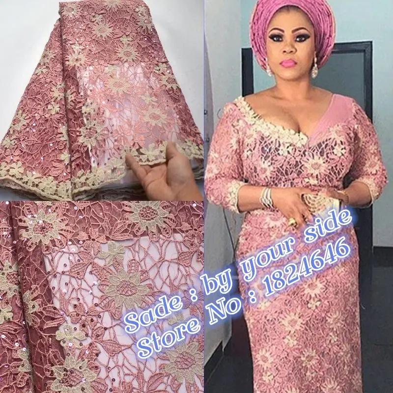 Gorgeous African Guipure cord Lace mix net fabric background high quality Nigerian Buba french lace fabric with sequins DG046
Gorgeous African Guipure cord Lace mix net fabric background high quality Nigerian Buba french lace fabric with sequins DG046
