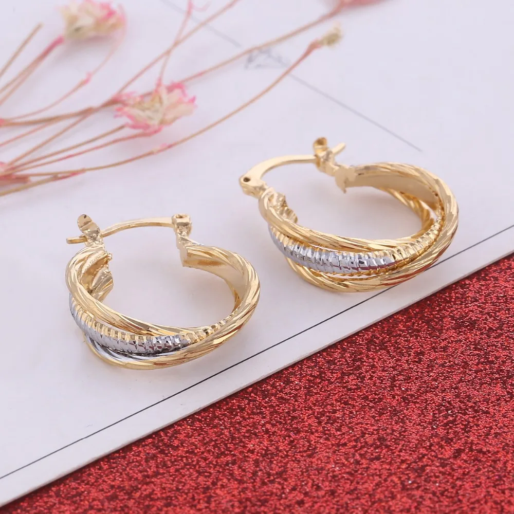 Top Quality Simple Spiral Ear Gold Color Fashion Copper Earrings Jewelry Wholesale
Top Quality Simple Spiral Ear Gold Color Fashion Copper Earrings Jewelry Wholesale