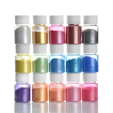 15 Warna untuk Membuat Sabun/Sabun Pewarna/Nail Art/Eyeshadow DIY Mika Bubuk Pigmen Supply Kit Bubuk resin Di Botol Terorganisir(China)