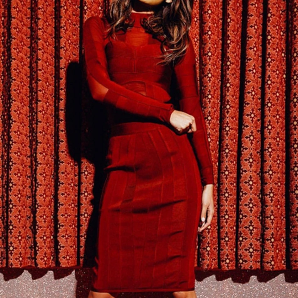 Newest Fashion Celebrity Party Bodycon Bandage Dress Women Long Sleeve O-Neck Sexy NightClub Dress Women Vestidos Wholesale
Newest Fashion Celebrity Party Bodycon Bandage Dress Women Long Sleeve O-Neck Sexy NightClub Dress Women Vestidos Wholesale