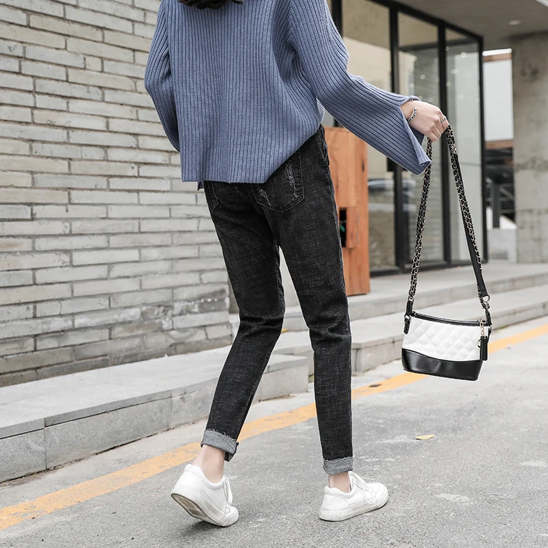 Jeans New style of women's wear in spring 2019 Loose CEC pants Women's straight pants High waist slim Hallen trousers 
Jeans New style of women's wear in spring 2019 Loose CEC pants Women's straight pants High waist slim Hallen trousers