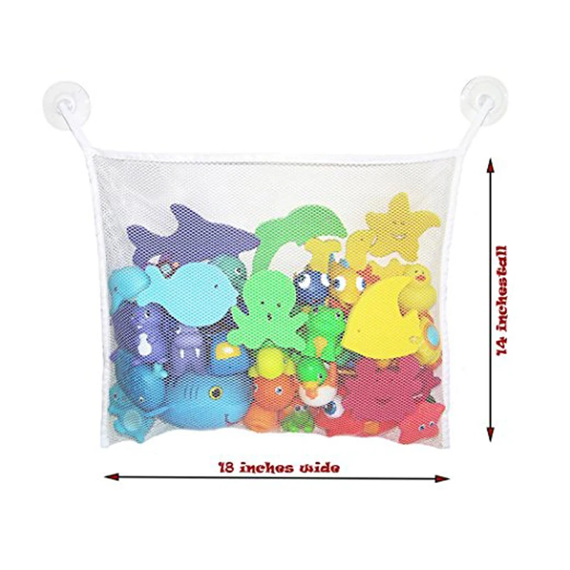 Bath Toy Organizer Mold proofing Mesh Bag, Large (18"x14") and Strong Storage Net Bag+ 6 Bonus Quality Suction Hooks
Bath Toy Organizer Mold proofing Mesh Bag, Large (18"x14") and Strong Storage Net Bag+ 6 Bonus Quality Suction Hooks