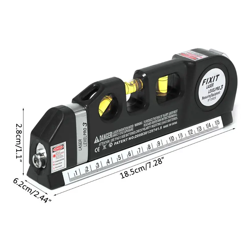 Laser Level Horizon Horizontal Vertical Measure Line Tape Standard and Metric Ruler Multipurpose Lines Instrument Good Quality
Laser Level Horizon Horizontal Vertical Measure Line Tape Standard and Metric Ruler Multipurpose Lines Instrument Good Quality