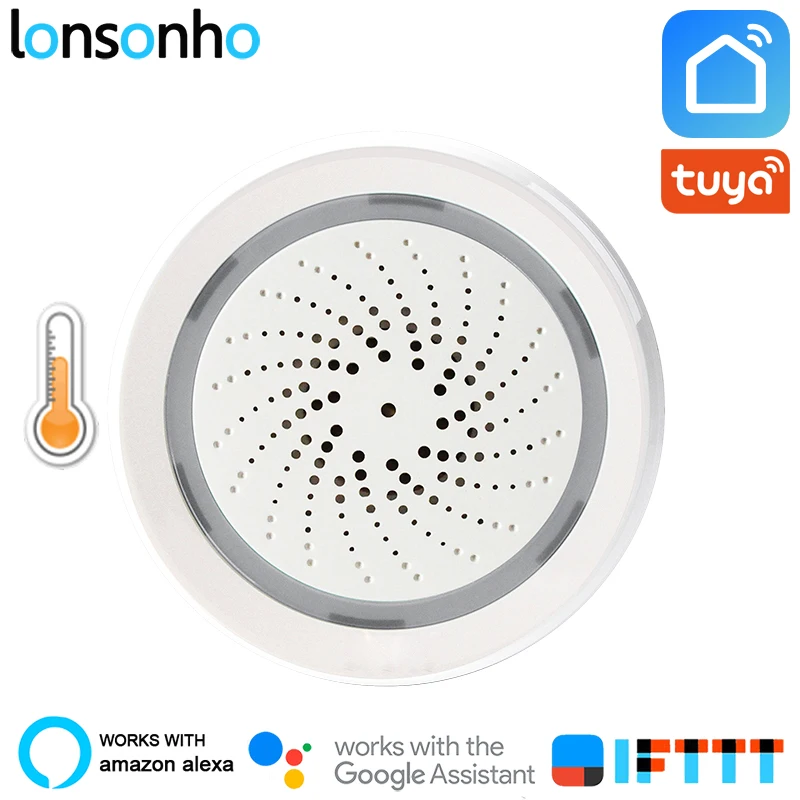 Lonsonho Wireless Wifi Alarm Siren Smart Sirena Alarma With Temperature Humidity Sensor 3 In 1 Tuya Smart Life Alexa Google Home
Lonsonho Wireless Wifi Alarm Siren Smart Sirena Alarma With Temperature Humidity Sensor 3 In 1 Tuya Smart Life Alexa Google Home