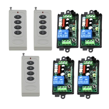 High Quality 1 Set 3 Transmitter & 4 Receiver and Case Wireless 220V 110V Remote Control Switch System 4232
High Quality 1 Set 3 Transmitter & 4 Receiver and Case Wireless 220V 110V Remote Control Switch System 4232