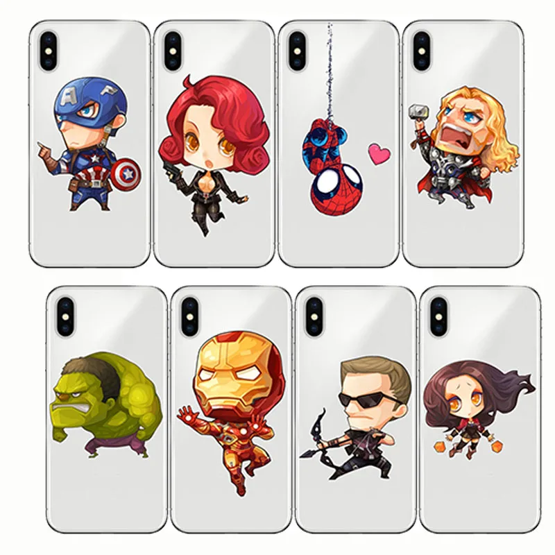 Phone Case Marvel The Avengers Batman DC Comics Superhero Soft Transparent Case Cover for IPhone 6 6S 7 8 Plus 5S SE X XR XS MAX
Phone Case Marvel The Avengers Batman DC Comics Superhero Soft Transparent Case Cover for IPhone 6 6S 7 8 Plus 5S SE X XR XS MAX