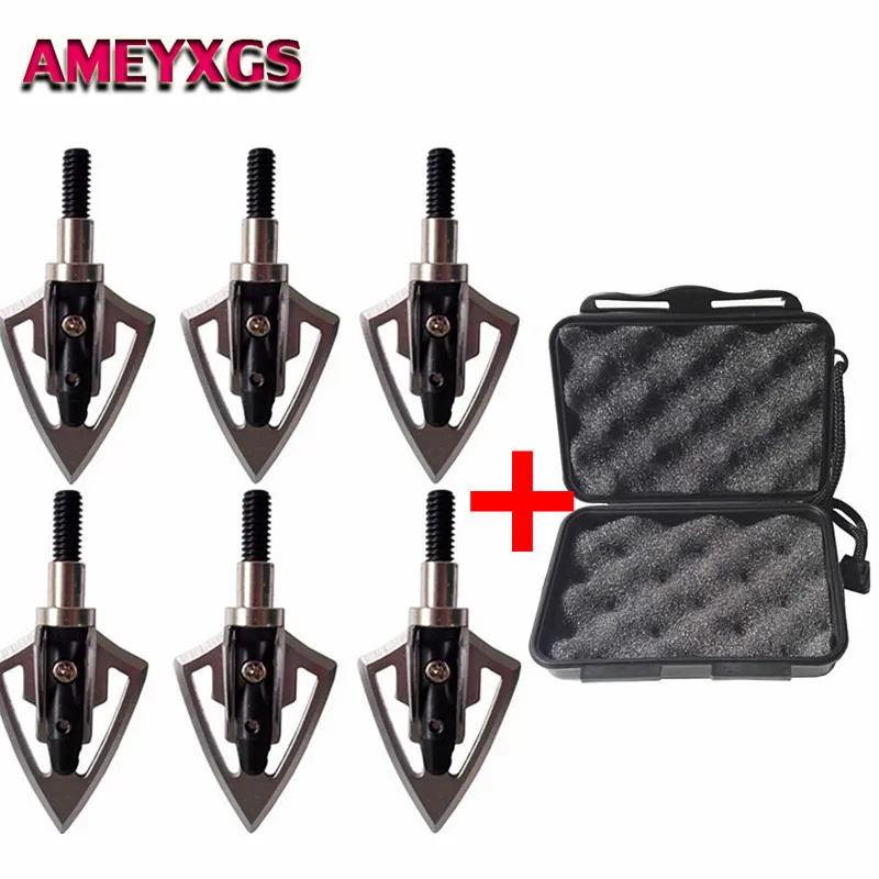 6pcs 100gr Archery Hunting Broadhead 6 Blades Arrowheads Point Tips with Storage Box For Bow Arrow Hunting Shooting Accessories
6pcs 100gr Archery Hunting Broadhead 6 Blades Arrowheads Point Tips with Storage Box For Bow Arrow Hunting Shooting Accessories