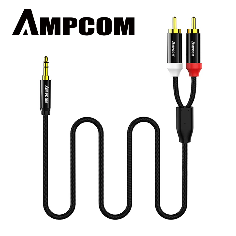 AMPCOM 2RCA 3.5mm Stereo Audio Cable Gold plated 3.5mm Jack plug Male to RCA Aux Cable for Phone PC Amplifier
AMPCOM 2RCA 3.5mm Stereo Audio Cable Gold plated 3.5mm Jack plug Male to RCA Aux Cable for Phone PC Amplifier