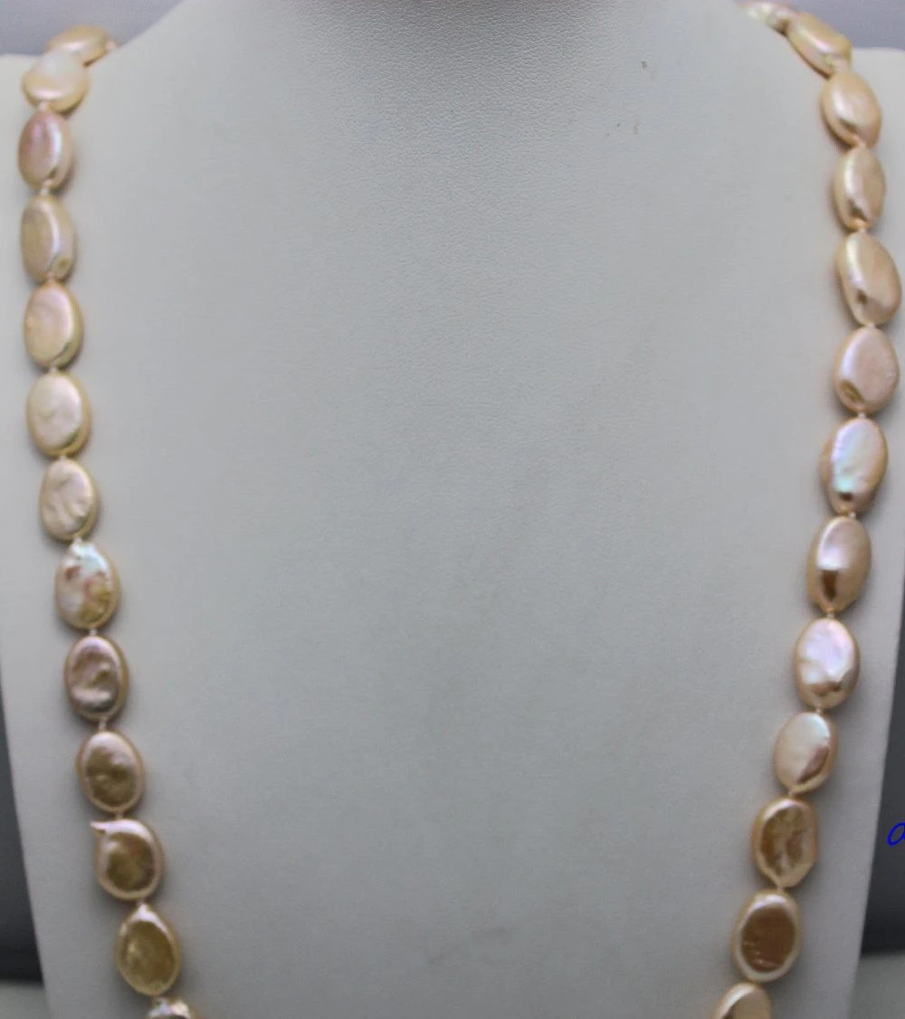 pink oval Freshwater pearl Necklace 12x16mm 32"No metal"handmade"Beauty a(5.18)
pink oval Freshwater pearl Necklace 12x16mm 32"No metal"handmade"Beauty a(5.18)