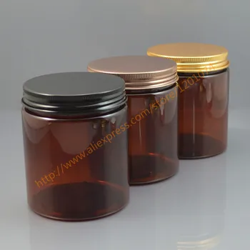 250g PET brown Cosmetic Cream Jar Plastic bottle with black/gold/bronze aluminum Cap, Wedding Candy Box
250g PET brown Cosmetic Cream Jar Plastic bottle with black/gold/bronze aluminum Cap, Wedding Candy Box