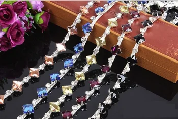 1 Yard Diamond Rhinestones Silver Plated Flatback Ribbon Chain Trim For Apparel Sewing Craft Diy
1 Yard Diamond Rhinestones Silver Plated Flatback Ribbon Chain Trim For Apparel Sewing Craft Diy