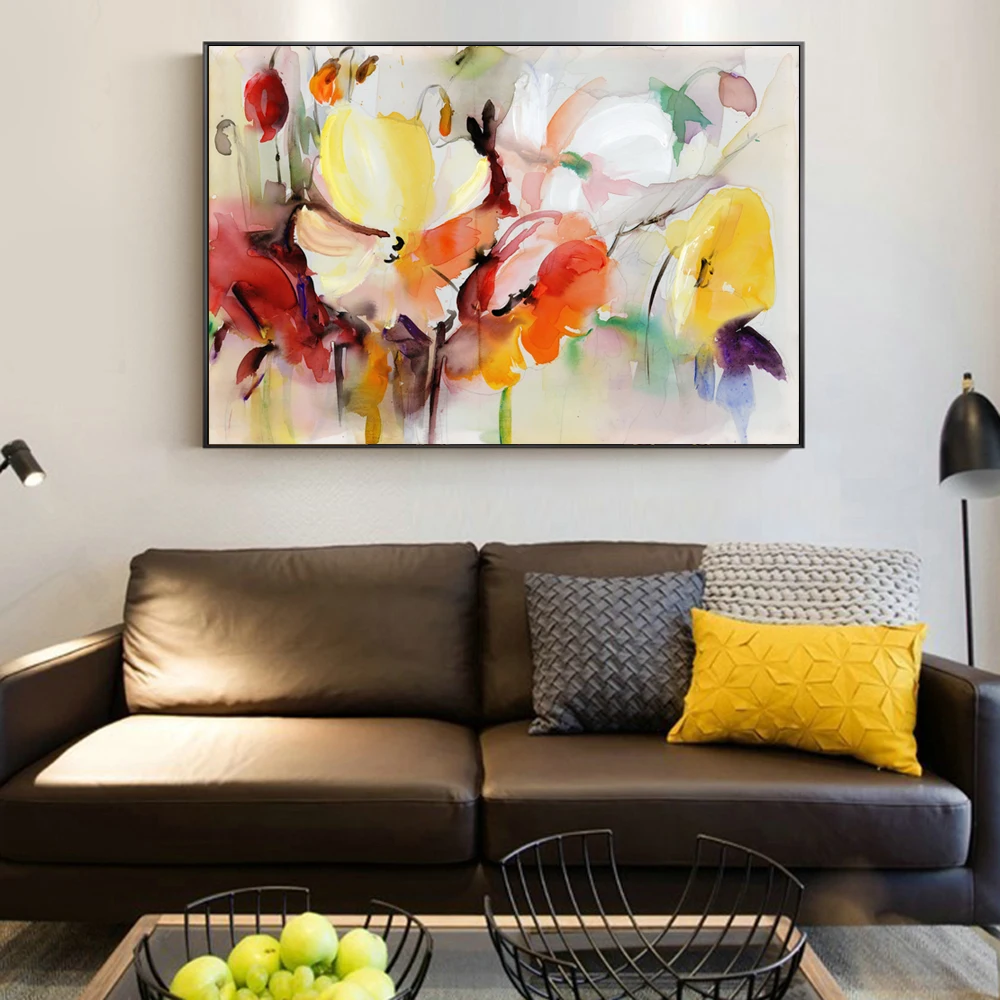 Abstract Watercolor Flower Oil Painting On Canvas Modern Wall Art Flower Picture For Living Room Wall Poster Cuadros Decor
Abstract Watercolor Flower Oil Painting On Canvas Modern Wall Art Flower Picture For Living Room Wall Poster Cuadros Decor