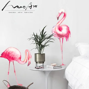 Fashion Wall Sticker Pink Home Decoration Accessories Flamingo Watercolor Sticker Children's Room DIY mural vinilo pared
Fashion Wall Sticker Pink Home Decoration Accessories Flamingo Watercolor Sticker Children's Room DIY mural vinilo pared