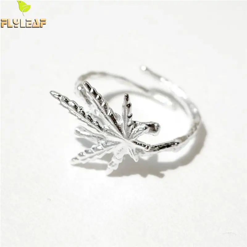 Flyleaf Brand 100% 925 Sterling Silver Leaves Open Rings For Women Creative Design Lady Fashion Jewelry
Flyleaf Brand 100% 925 Sterling Silver Leaves Open Rings For Women Creative Design Lady Fashion Jewelry
