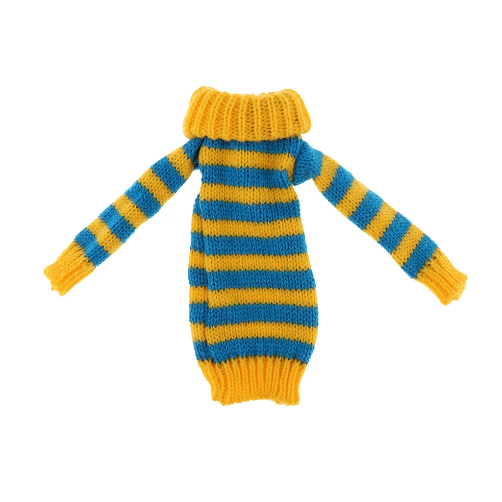 12inch Doll Outfit Long Turtleneck Sweater Clothes for 1/6 Dolls Casual Wear Accessory