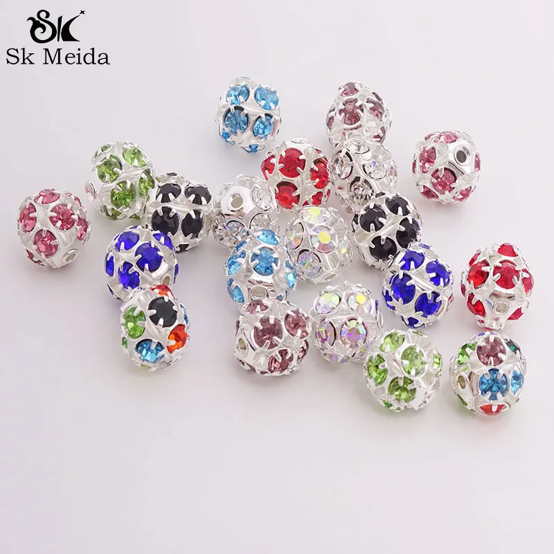 100pcs Round Rhinestone Disco Ball Crystal Beads Pave Loose Spacer Bead 6mm 8mm 10mm for DIY Bracelet Necklace Jewelry Making AB
100pcs Round Rhinestone Disco Ball Crystal Beads Pave Loose Spacer Bead 6mm 8mm 10mm for DIY Bracelet Necklace Jewelry Making AB