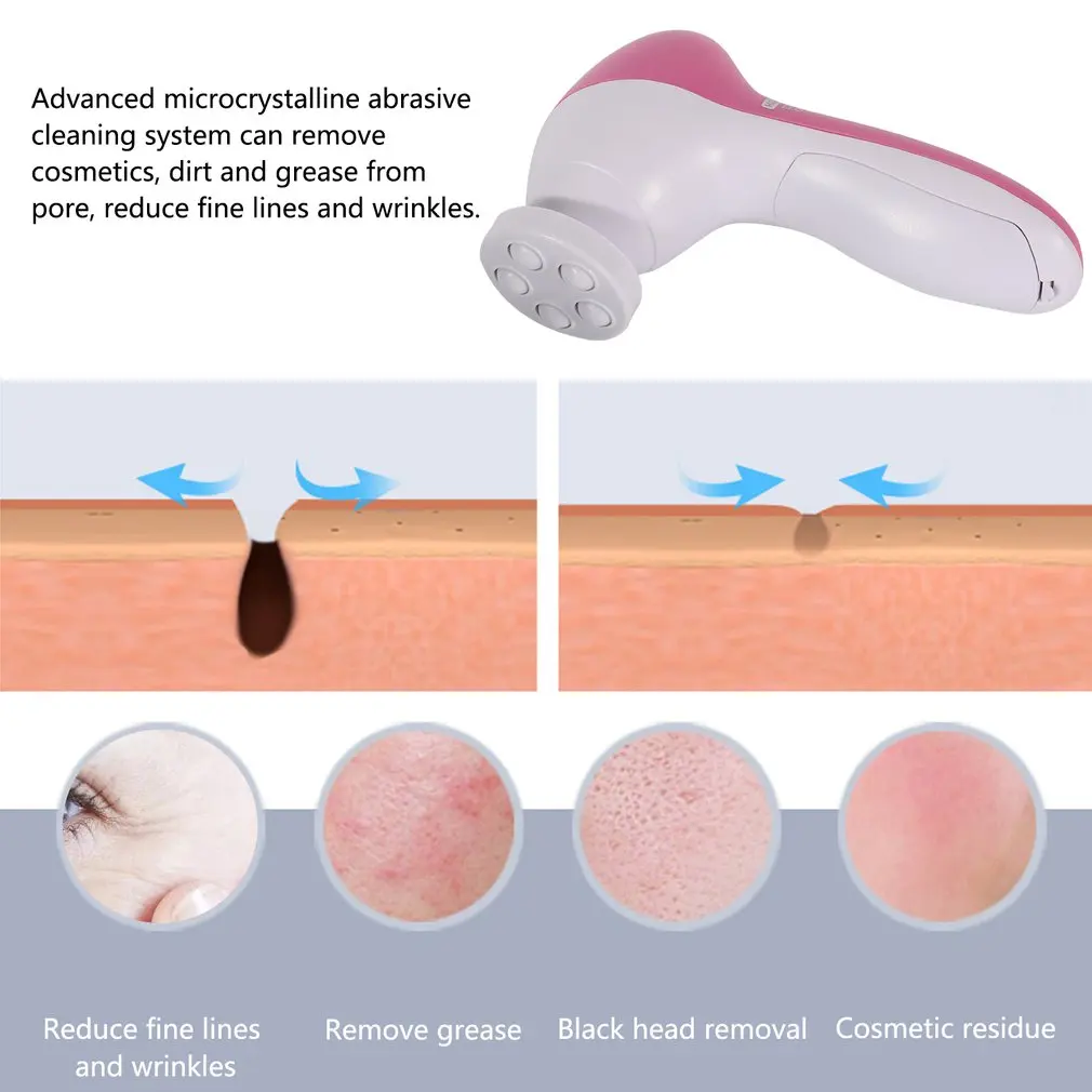 Electric cleaning Wash Face cleaning brush Machine Facial Pore Cleaner Body Cleansing Massage Mini Skin Beauty Massager Brush
Electric cleaning Wash Face cleaning brush Machine Facial Pore Cleaner Body Cleansing Massage Mini Skin Beauty Massager Brush