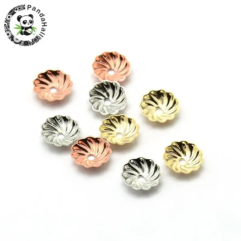 10g 7x2mm End Caps Jewelry Findings Brass Flower Bead Caps, Mixed Color, Hole: 1mm; about 190pcs/10g
10g 7x2mm End Caps Jewelry Findings Brass Flower Bead Caps, Mixed Color, Hole: 1mm; about 190pcs/10g