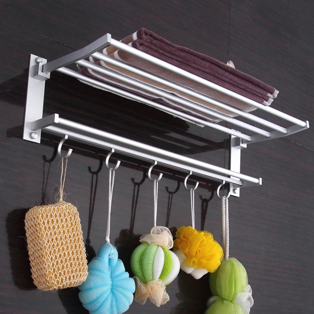 1 PC 304 Stainless Steel Towel Rail Hooks Bathroom Rack Shelves Wall Mounted Bathroom Shelf Storage Rack Holder
1 PC 304 Stainless Steel Towel Rail Hooks Bathroom Rack Shelves Wall Mounted Bathroom Shelf Storage Rack Holder