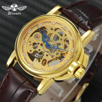 Women Noble Delicate Mechanical Wrist Watch Brown Leather Band Crystal Decoration Skeleton Movement+ BOX
Women Noble Delicate Mechanical Wrist Watch Brown Leather Band Crystal Decoration Skeleton Movement+ BOX