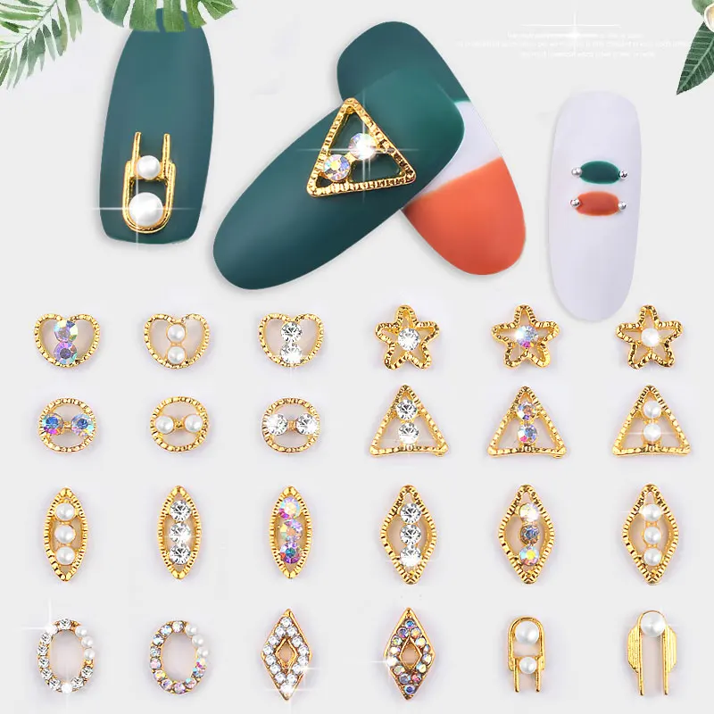 5 pcs/pack Fashion Alloy Rivets Crystal 3D Nail Art Rhinestone Decorations Charm Metal Jewelry Manicure Design Accessory
5 pcs/pack Fashion Alloy Rivets Crystal 3D Nail Art Rhinestone Decorations Charm Metal Jewelry Manicure Design Accessory